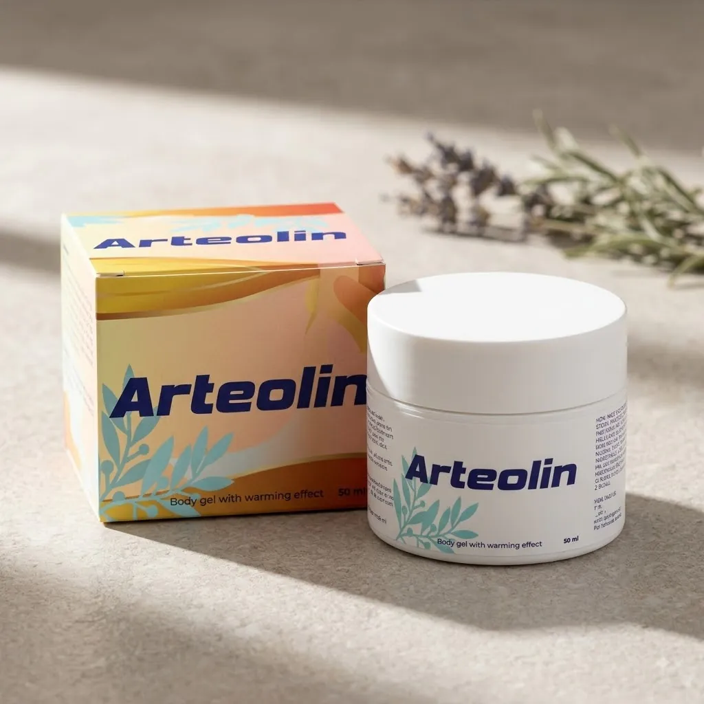 Borcanul Arteolin lângă cutie